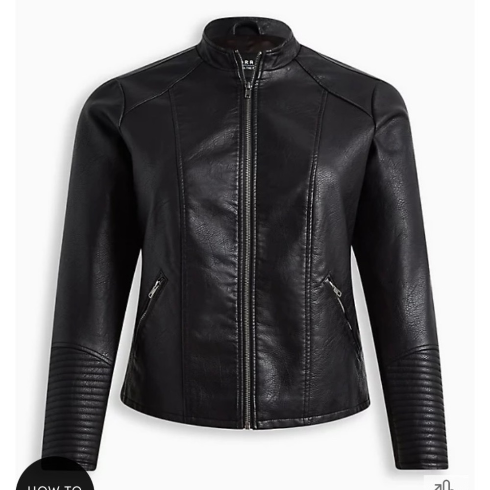 Torrid FAUX LEATHER MOTO JACKET SZ 2